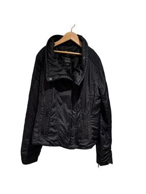 GAP black lightweight warmth padded moto jacket - size XS